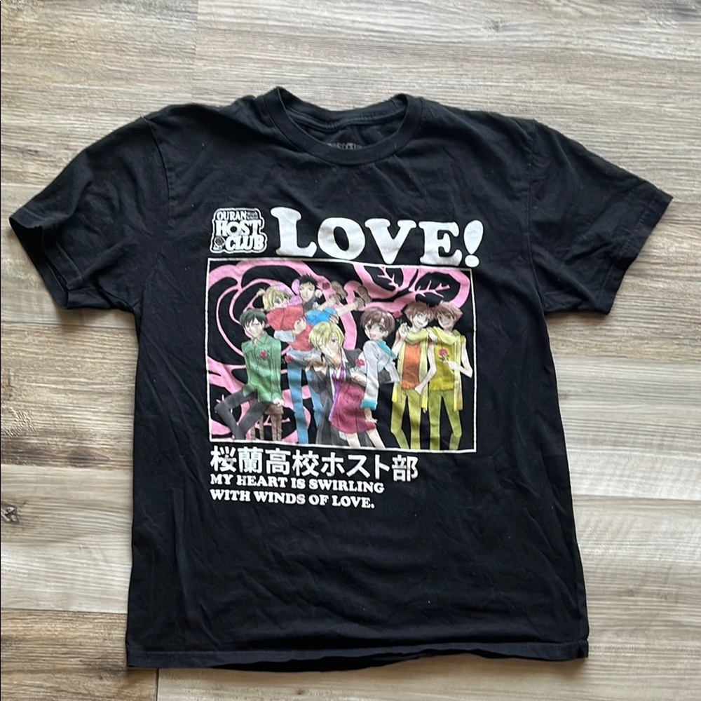 Black and Pink Graphic Short Sleeve Tee